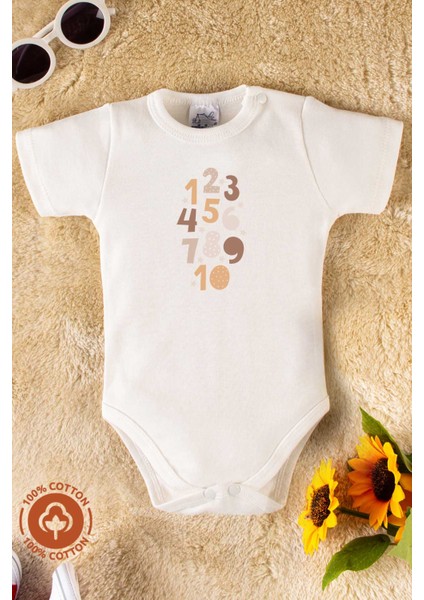 Unisex Bebek %100 Organik Pamuklu Bohem Baskılı 3-6-9-12 Ay 3lü Kısa Kollu Bebek Body Zıbın modelleri