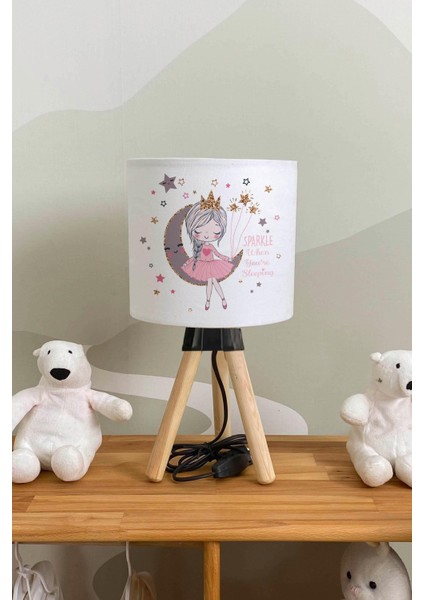 Riva İstanbul - Ay Kızı Beyaz Çocuk Odası Abajur