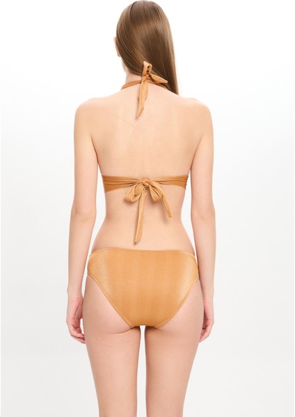 Kadın Ten Rengi Simli Büyük Üçgen Bikini Takımı 25SW040ST indirimleri