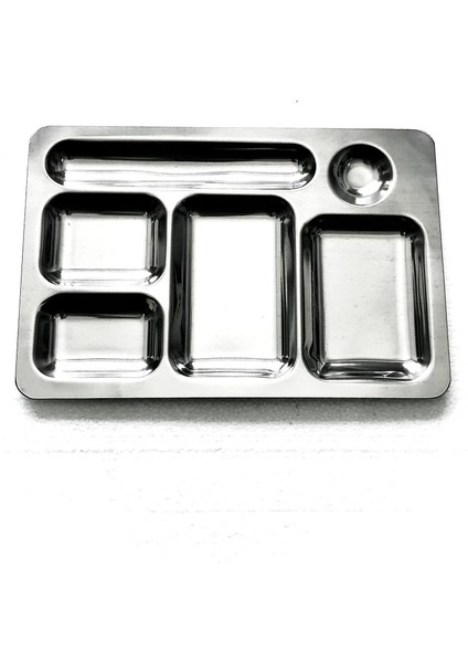 Paslanmaz Çelik Kahvaltılık Tabildot 1 Adet 28*19 cm Mini Metal Tabldot