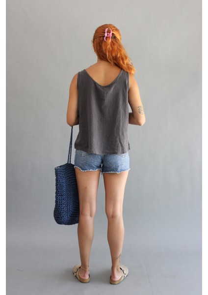 Keten Omuzdan Bağlamalı Bluz fırsatları