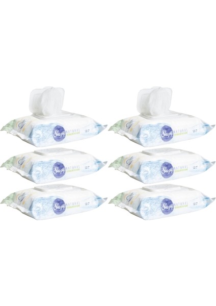 Islak Havlu Mendil Pamuklu Yenidoğan Natural Bambu 40 Yaprak 6 Lı Set (240 Yaprak)