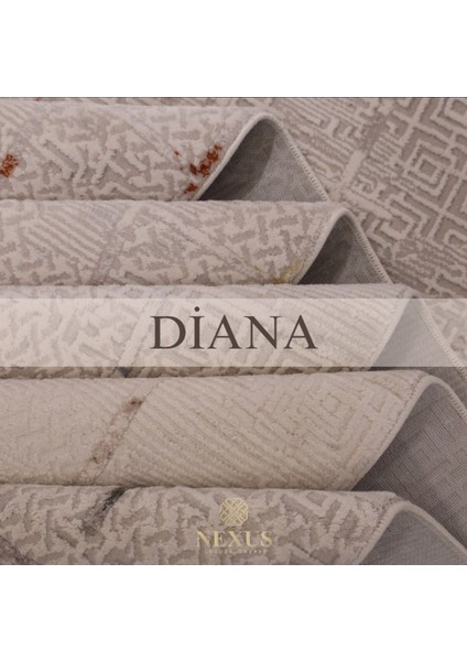 Nexus Halı Diana Serisi Modern Salon ve Koridor Halısı Toz Tutmaz Akrilik Geometrik Halı indirimleri