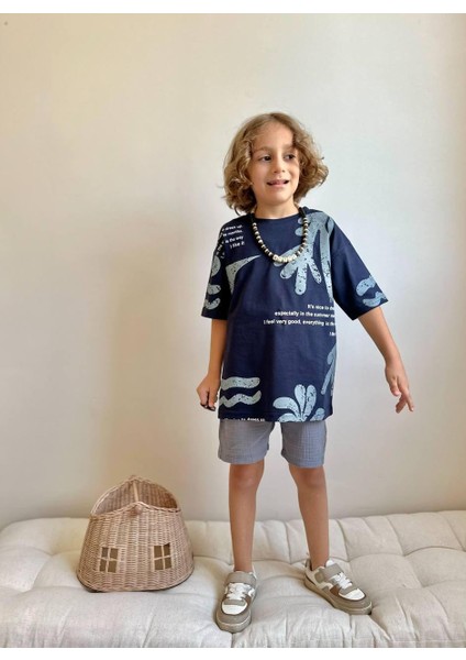 Müslin Şortlu Baskılı Erkek Çocuk Takım fiyatları