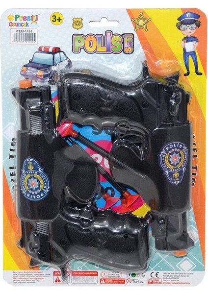 Fab 1414 2'li Silahlı Polis Oyun Seti -Prestij.glpzr