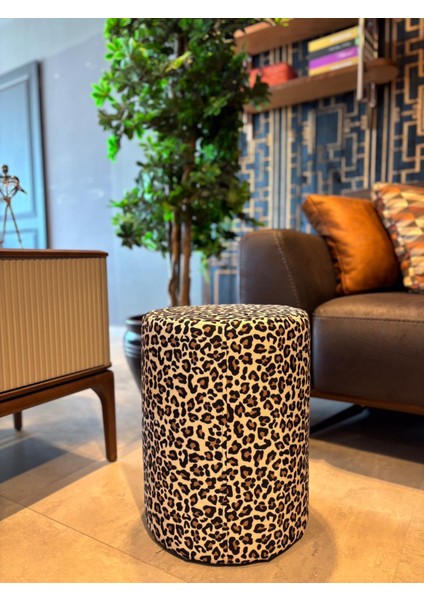 Leopar Desen Puf modelleri
