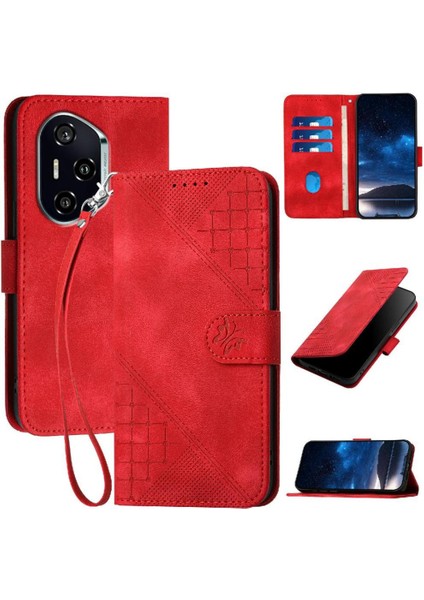 Onur Için Flip Case 400 Deri Telefon Kılıfı Kabartmalı Kelebek (Yurt Dışından)