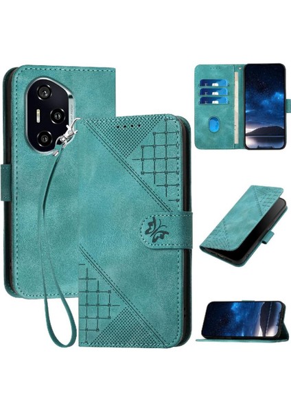 Onur Için Flip Case 400 Deri Telefon Kılıfı Kabartmalı Kelebek (Yurt Dışından)