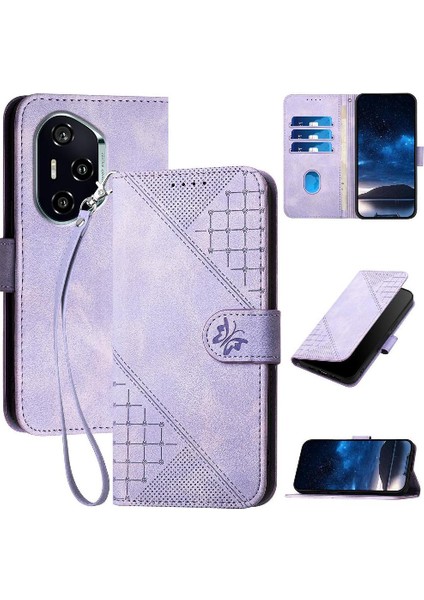 Onur Için Flip Case 400 Deri Telefon Kılıfı Kabartmalı Kelebek (Yurt Dışından)
