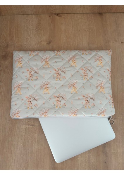 Tavşan Desenli Kapitoneli Bilgisayar Çantası, 13-14-15 İnç Laptop Kılıfı – Suya Dayanıklı Kapitoneli Laptop Kılıfı, Hafif ve Şık El Çantası Tipi Bilgisayar Kılıfı, modelleri