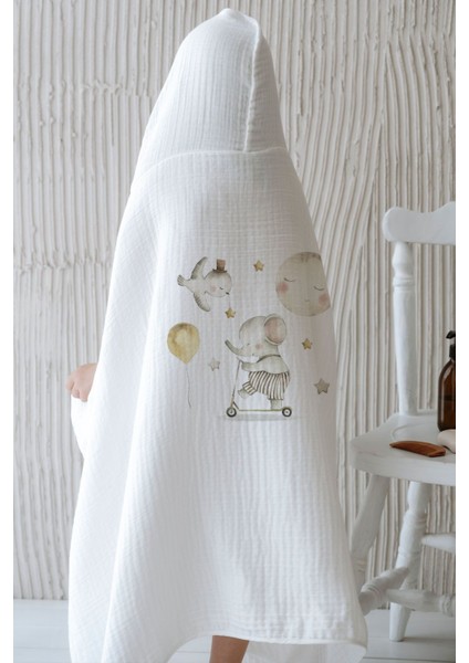 4 Kat Müslin Kapüşonlu Havlu - Little Baby Serisi - Filin Düşleri fiyatları