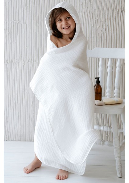 4 Kat Müslin Kapüşonlu Havlu - Little Baby Serisi - Filin Düşleri fırsatları