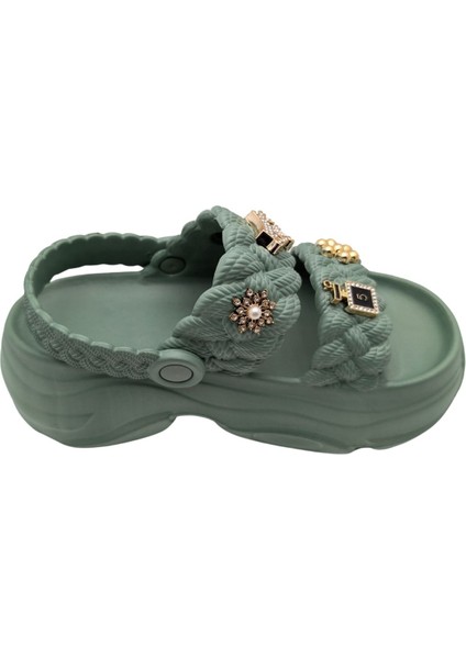 Floraflex | Kadın Eva Lastik Sandalet - Floraflex - Yeşil - 39