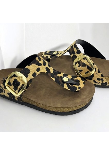 Gema Kadın Parmak Arası Leopar Terlik Yeni Sezon fiyatları