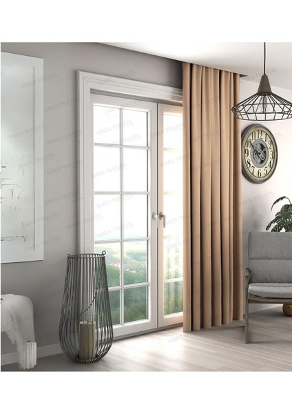 Vizon,kadife Dokulu Fon Perde,pilesiz Ekstrafor Büzgülü (Tek Kanat) fiyatları