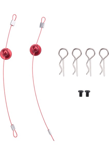 Traxxas/hsp/arram/axial Ecx 1/10 Rc Araba Yedek Parçası Kırmızı Için Vida Tutuculu 2 Adet Anti-Kayıp Gövde Kabuğu Tel Klips Pimi (Yurt Dışından) modelleri