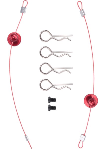 Traxxas/hsp/arram/axial Ecx 1/10 Rc Araba Yedek Parçası Kırmızı Için Vida Tutuculu 2 Adet Anti-Kayıp Gövde Kabuğu Tel Klips Pimi (Yurt Dışından) fırsatları