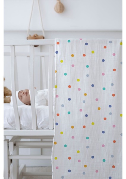 4 Kat Müslin Battaniye (100X120) - Dotty modelleri