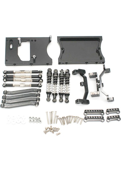 Metal Şasi Çekme Çubukları Servo Sabit Montaj Braketi Amortisörü Mn D90 D91 MN99S 1/12 Rc Araba Yükseltme Parçaları, Siyah (Yurt Dışından)