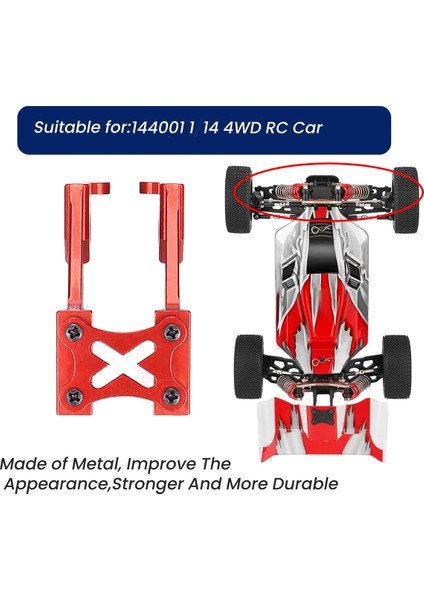 144001-1258 Metal Kuyruk Sabit Parçaları Kuyruk Kanadı Donanım Yazılımı Bağlantı Seti Wltoys 144001 1/14 4WD Rc Araba Parçaları, Kırmızı (Yurt Dışından) indirimleri
