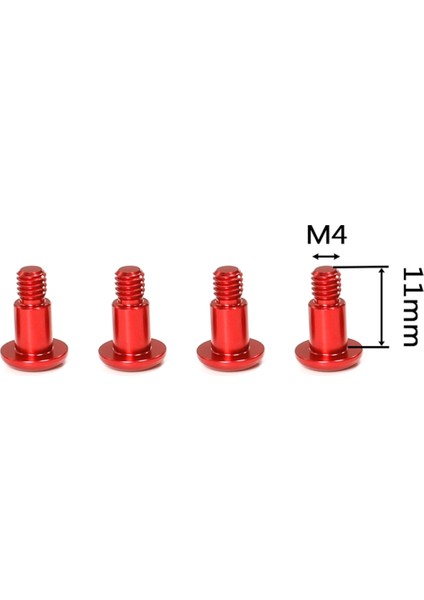 1/10 Tamıya TT02/TT02B Rc Araba Yükseltme Parçaları Kırmızı Için 4 Adet Alüminyum Alaşımlı Basamak Vida (Yurt Dışından) modelleri