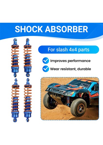 4pcs Metal Ön ve Traxxas Slash Rustler Stampede Hoss 4x4 Vxl 1/10 Rc Araba Yükseltme Parçaları, 2 (Yurt Dışından)