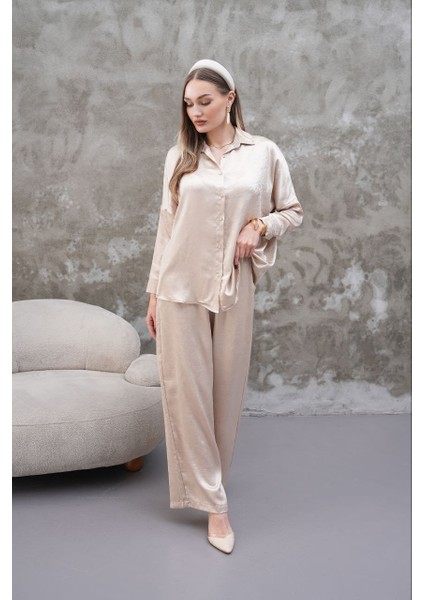 Saten Kumaş Gömlek Pantolon Takım Elbise modelleri