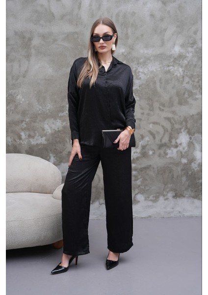 Saten Kumaş Gömlek Pantolon Takım Elbise