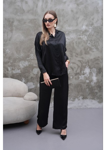 Saten Kumaş Gömlek Pantolon Takım Elbise modelleri