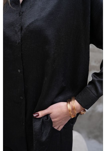 Saten Kumaş Gömlek Pantolon Takım Elbise