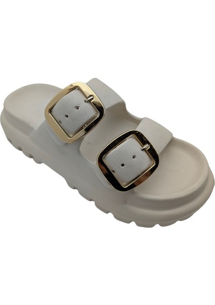 Oceanoasis | Kadın Eva Lastik Çift Tokalı Terlik - Oceanoasis - Bej - 36 fırsatları