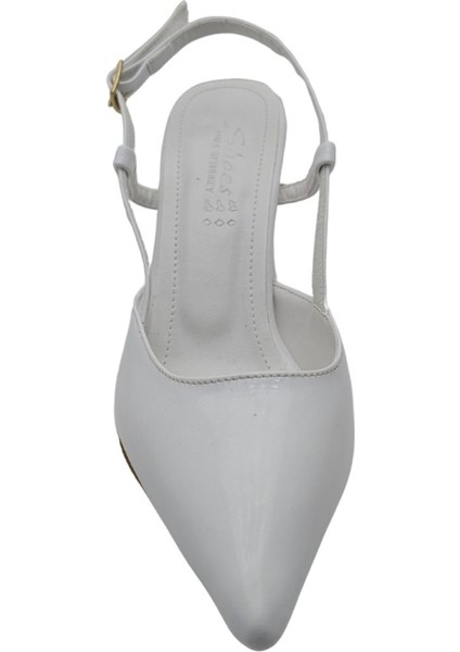 Zenna | Kadın Arkası Açık Stiletto - Zenna - Beyaz - 37 modelleri
