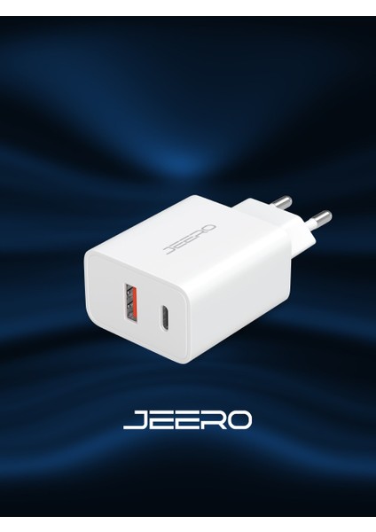 Compact 20W USB + Type-C Çıkışlı 3.0A Hızlı Şarj Başlığı Şarj Aleti
