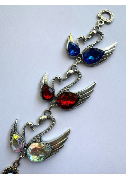 Zamak Döküm Metal 3'lü Kuğu Figür Duvar Kapı Süsü ve Aksesuar modelleri