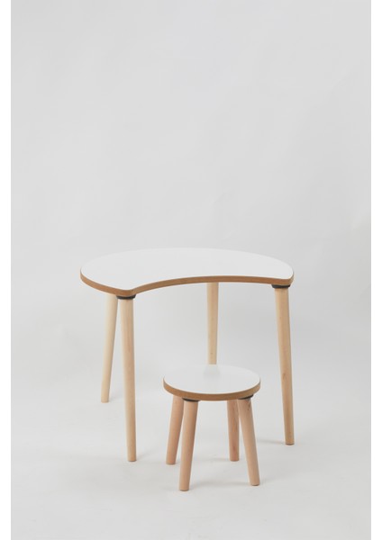 Çocuk Aktivite Masası, Etkinlik Masası, Çocuk, Ay Şekli Çalışma Masası- Sandalye Takımı Yaz- Sil Yüzey fırsatları