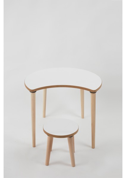 Çocuk Aktivite Masası, Etkinlik Masası, Çocuk, Ay Şekli Çalışma Masası- Sandalye Takımı Yaz- Sil Yüzey indirimleri