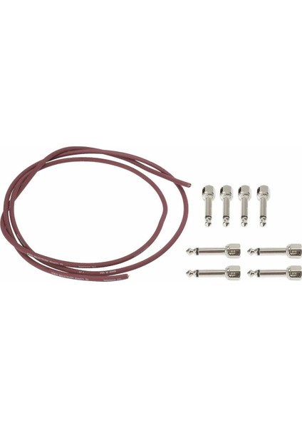 Audio Sis Diy Solderless Patch Cable Kit Pedal Ara Kablosu - Classic Burgundy