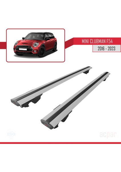 Mini Clubman 2 (F54) 2016-2023 Arası ile Uyumlu Hook Model Ara Atkı Tavan Barı Gri 2 Adet fırsatları