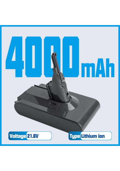 Dyson V8 Süpürge Pili - Sv10 - Sv25 4000mah Yüksek Kapasite Batarya Pil