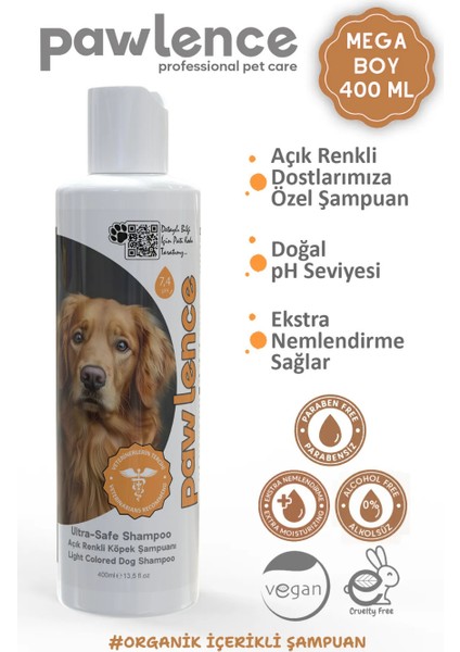 Ultra-Safe Açık Renkli Köpeklere Özel Şampuan 400ML
