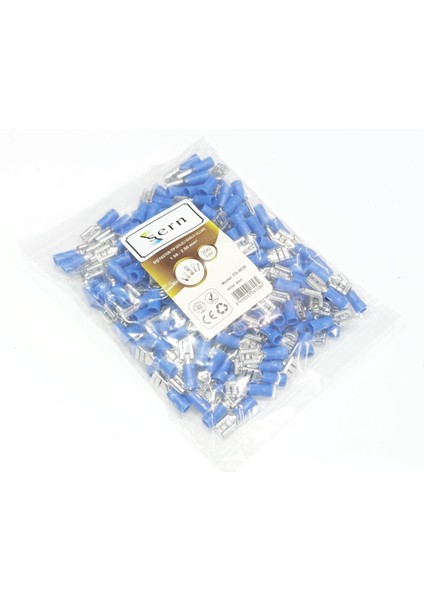 Dişi Faston Soket Kablo Ucu 0,8x6,35 1.5-2.5mm² Mavi Izoleli 200 Adet fiyatları