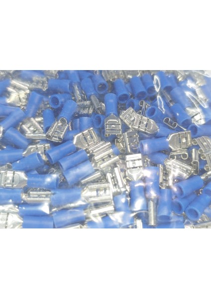 Dişi Faston Soket Kablo Ucu 0,8x6,35 1.5-2.5mm² Mavi Izoleli 200 Adet modelleri