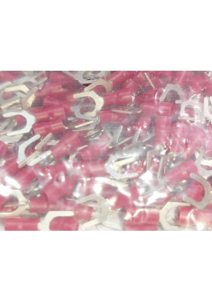 M6 Çatal Tip Izoleli Kablo Ucu 0.50-1.50MM² Kırmızı 200 Adet Bağlantı Pabucu Terminal modelleri