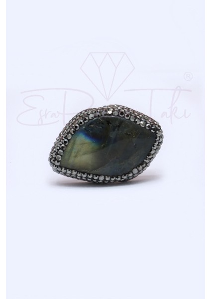 Doğal Labradorit Taş Yüzük
