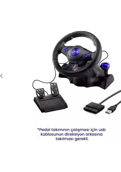 Oyun Direksiyon Seti Pc Ps2 Ps3 Hadron VW-9803