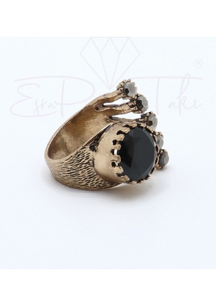 Markazit Taşlı ve Akik Taşlı Yüzük