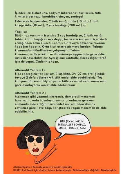 Vegan Omlet Toz Karışımı fiyatları