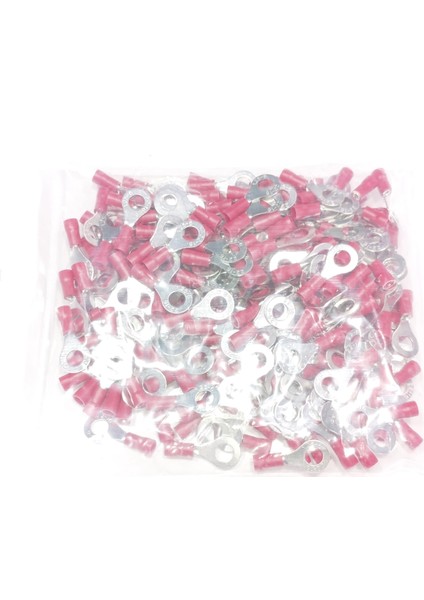 M6 Yuvarlak Izoleli Kablo Ucu 0.50-1.50MM² Kırmızı 200 Adet Bağlantı Pabucu Terminal fiyatları