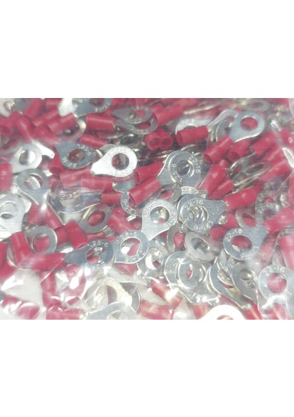 M6 Yuvarlak Izoleli Kablo Ucu 0.50-1.50MM² Kırmızı 200 Adet Bağlantı Pabucu Terminal modelleri