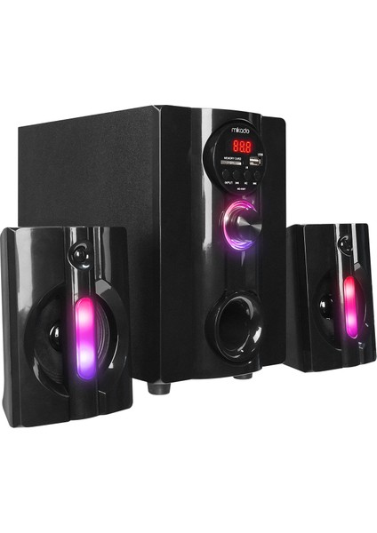 MD-95BT 2+1 20W Siyah Multimedya Fm/bt/sd/usb Speaker Hoparlör